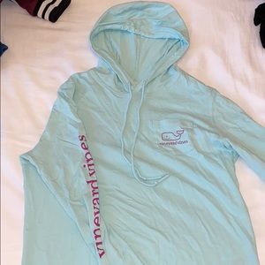 Long sleeve seafoam green vineyard vines hoodie
